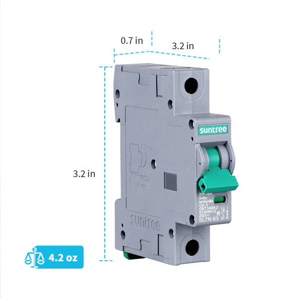 10A/16A/32A/50A/63A 1P DC Miniature Circuit Breaker - Image 2