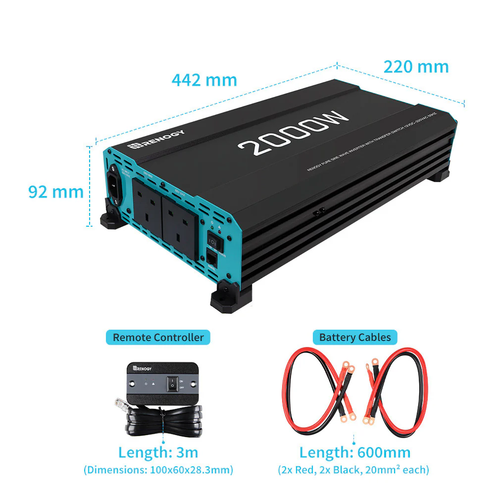 Pure Sine Wave Inverter 12V to 230V with UPS Backup 1000W / 2000W / 3000W - Image 26