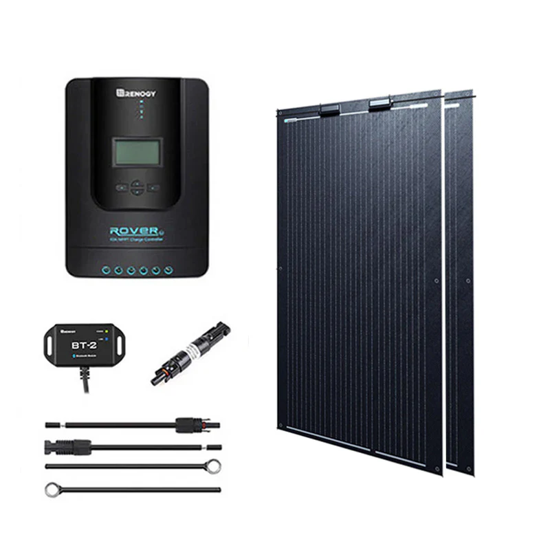 200W 12V/24V Monocrystalline Solar Premium Kit w/Rover 20A Charger Controller - Image 3