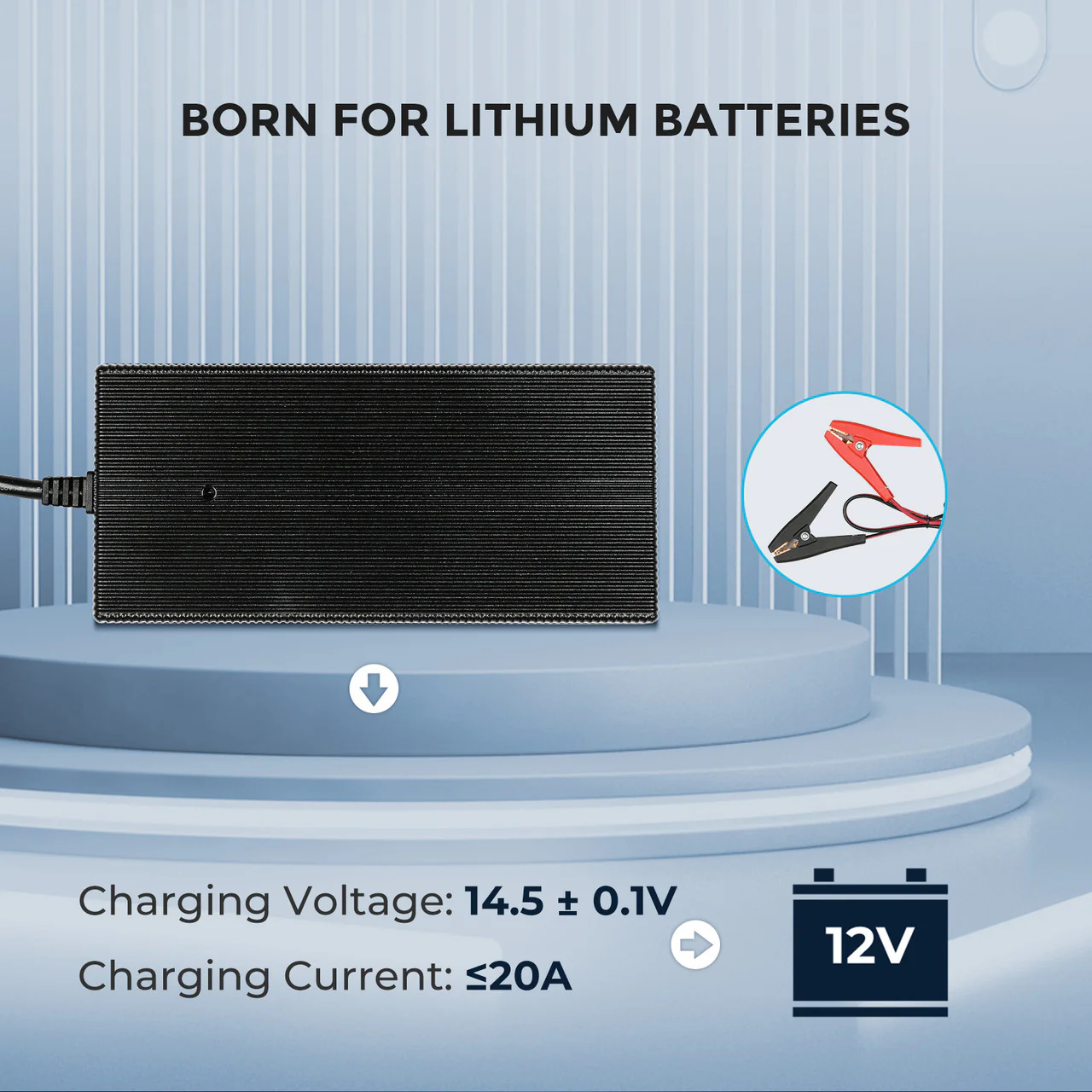 20A 240V AC to DC Lithium Iron Phosphate Battery Charger - Image 3