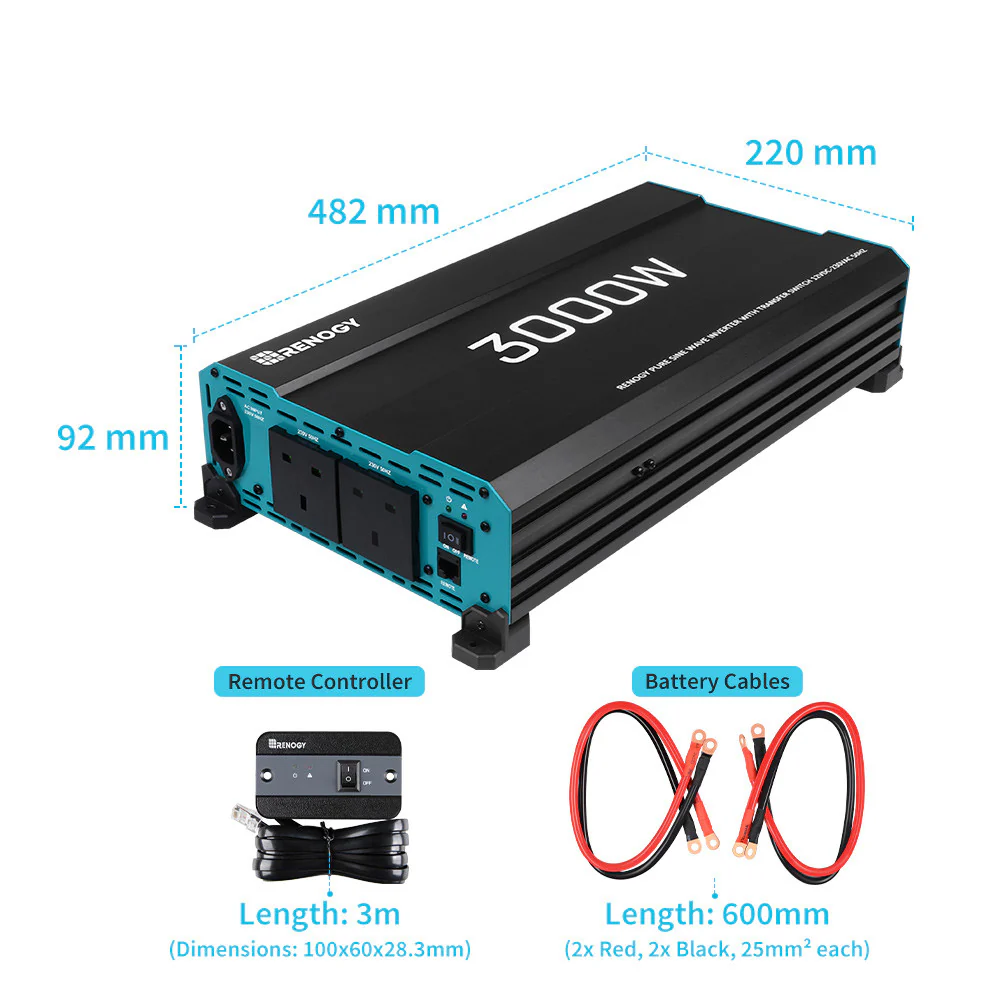 Pure Sine Wave Inverter 12V to 230V with UPS Backup 1000W / 2000W / 3000W - Image 14