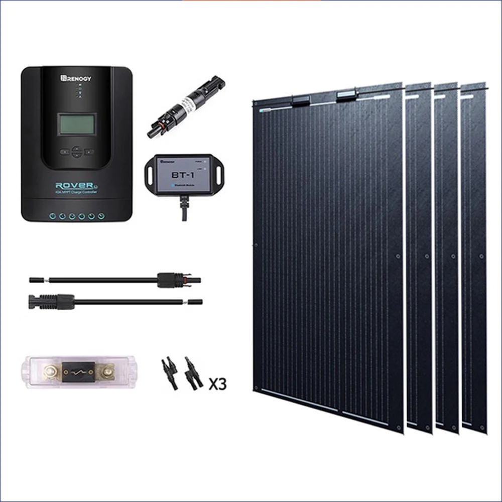 400W 12V/24V Monocrystalline Solar Premium Kit w/Rover 40A Charger Controller - Image 3