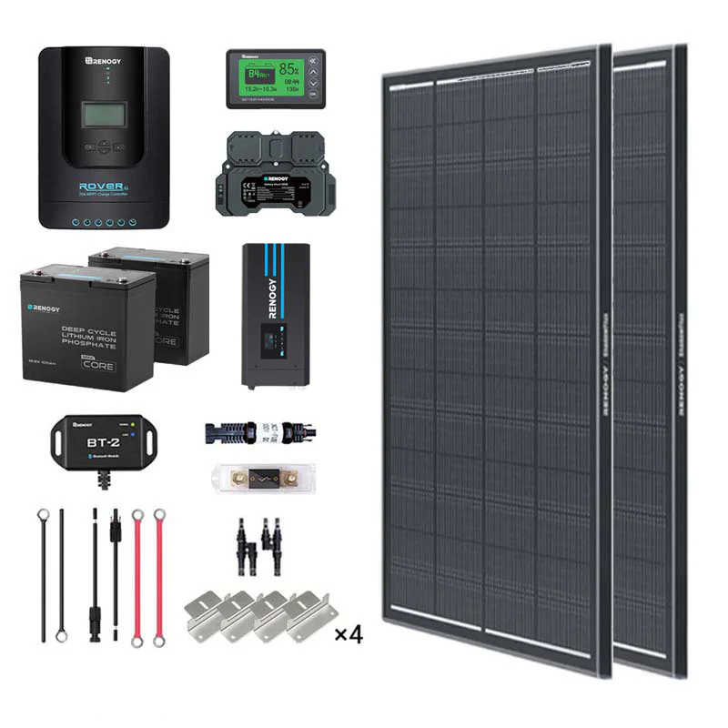 2kWh 400W 12V Solar Panel System w/Solar Panel, Battery, Inverter and Charge Controller - Image 11