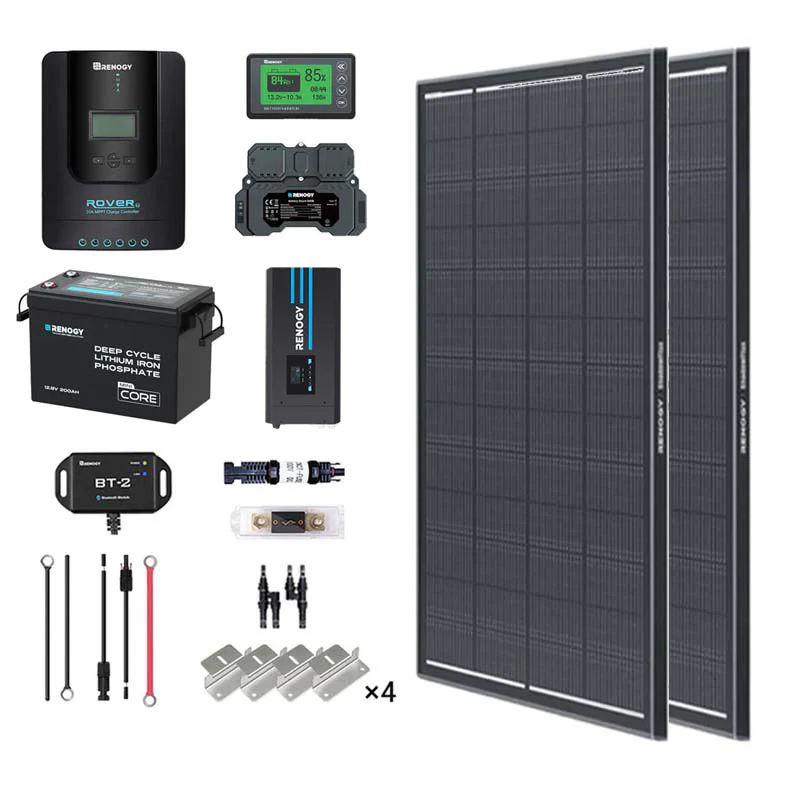 2kWh 400W 12V Solar Panel System w/Solar Panel, Battery, Inverter and Charge Controller - Image 12