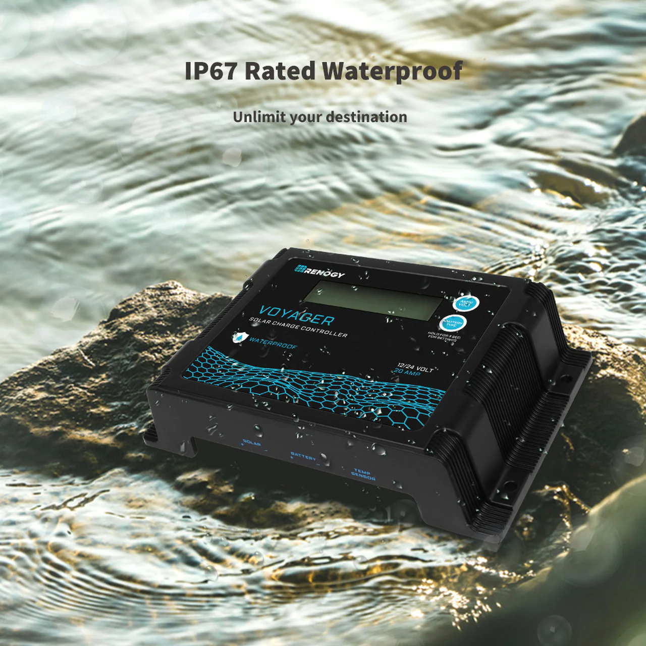 New Edition Voyager 20A PWM Waterproof Solar Charge Controller - Image 3