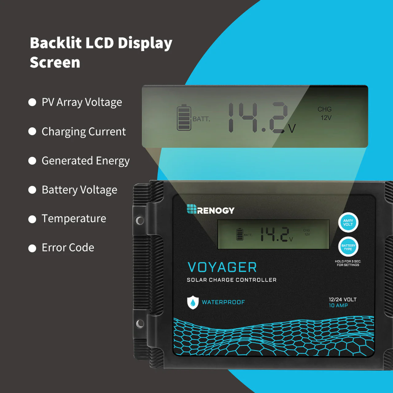 New Edition Voyager 20A PWM Waterproof Solar Charge Controller - Image 5
