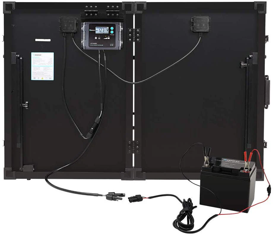 100 Watt 12 Volt Foldable Portable Solar Suitcase Monocrystalline with Waterproof Charge Controller - Image 4