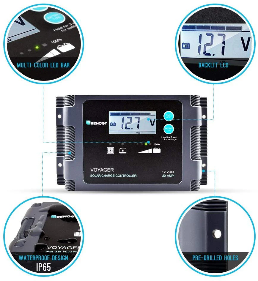 100 Watt 12 Volt Foldable Portable Solar Suitcase Monocrystalline with Waterproof Charge Controller - Image 5