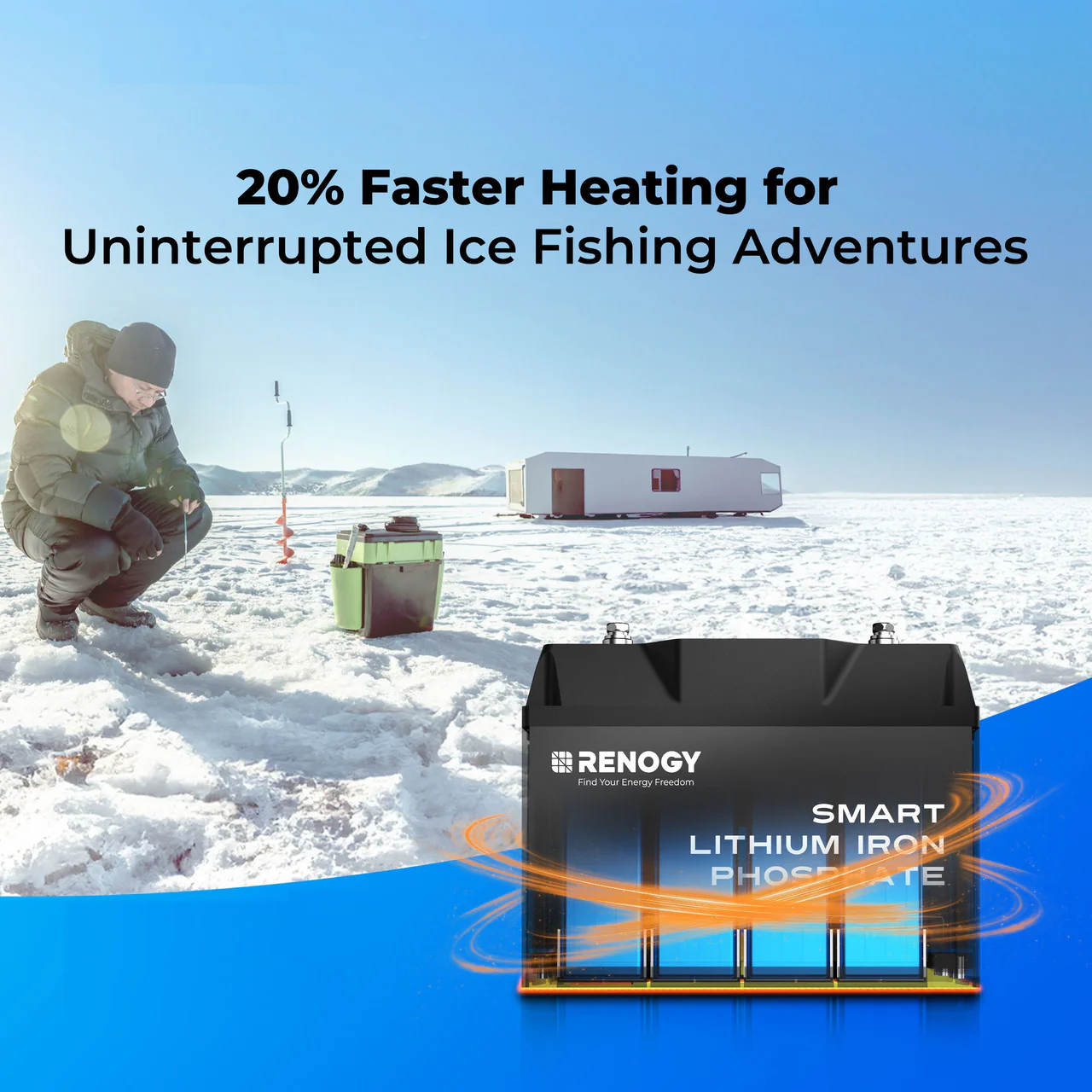 Pro-12V 100Ah Deep Cycle Lithium Iron Phosphate Battery w/Bluetooth & Self-heating Function - Image 7