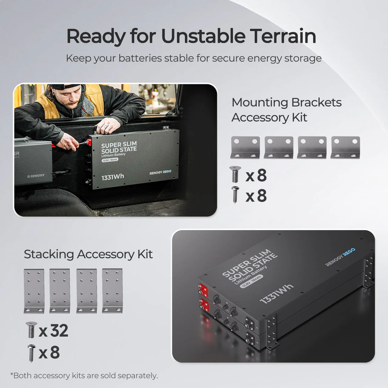 REGO - 12.8V 104Ah Super Slim Lithium Iron Phosphate Battery - Image 9