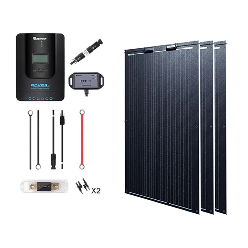 300W/360W 12V/24V Monocrystalline Solar Premium Kit w/Rover 40A Charger Controller - Image 3