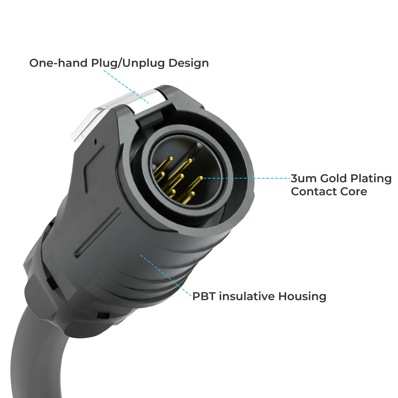 Renogy LP16 Plug (7-Pin) 23Ft Communication Cable - Image 3